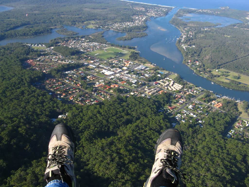 Paragliding over Laurieton