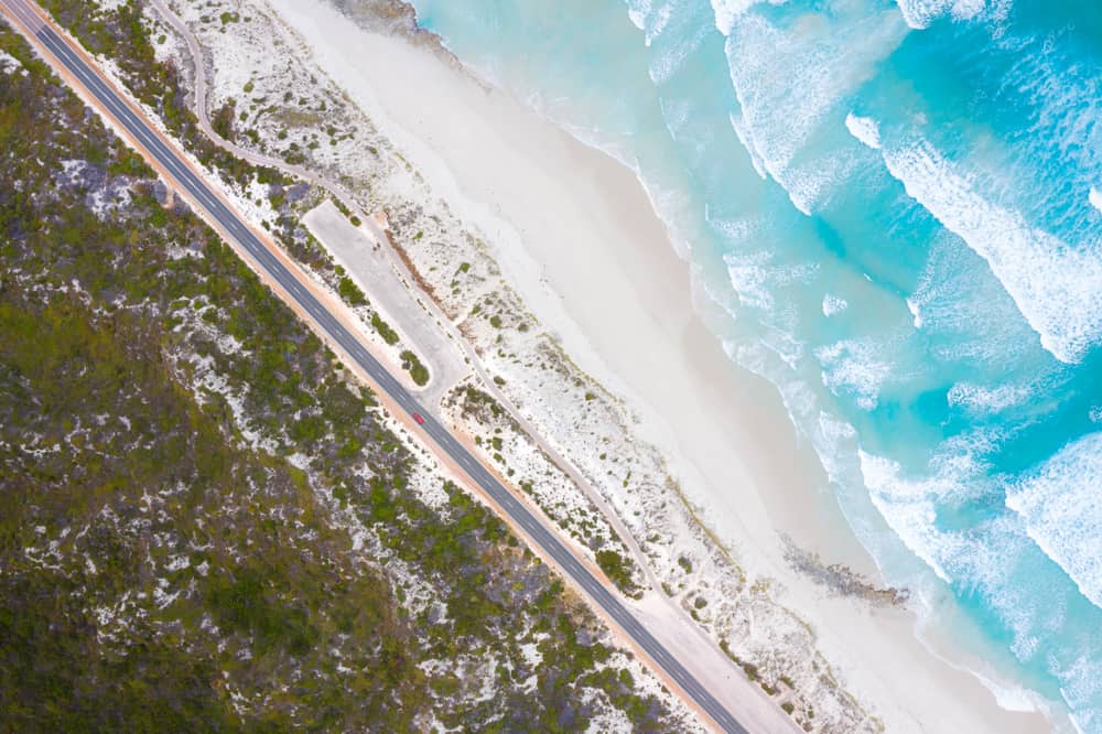Aerial View of Great Ocean Drive in Esperance