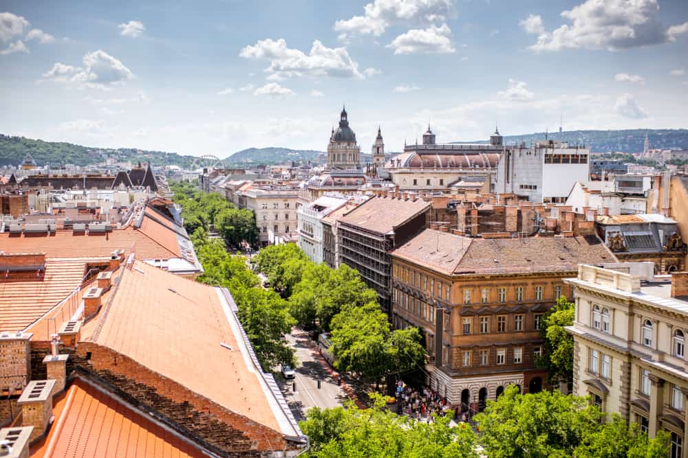 Top View on Andrássy Avenue