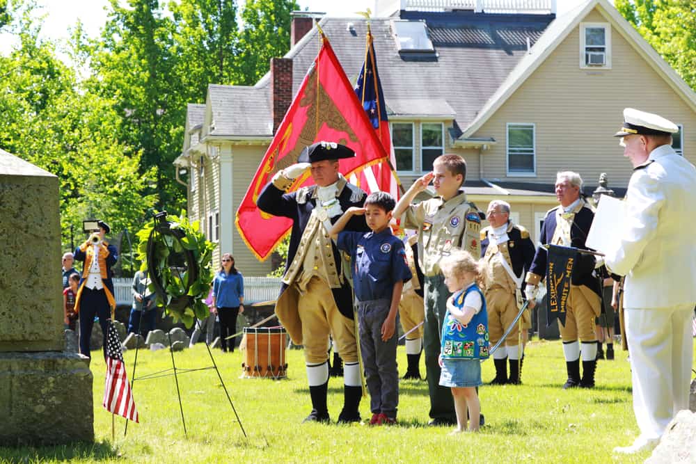 Lexington Old Burying Ground at Memorial Day