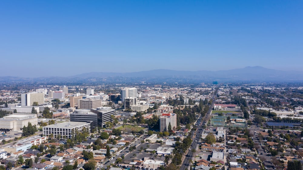 Aerial view of Santa Ana