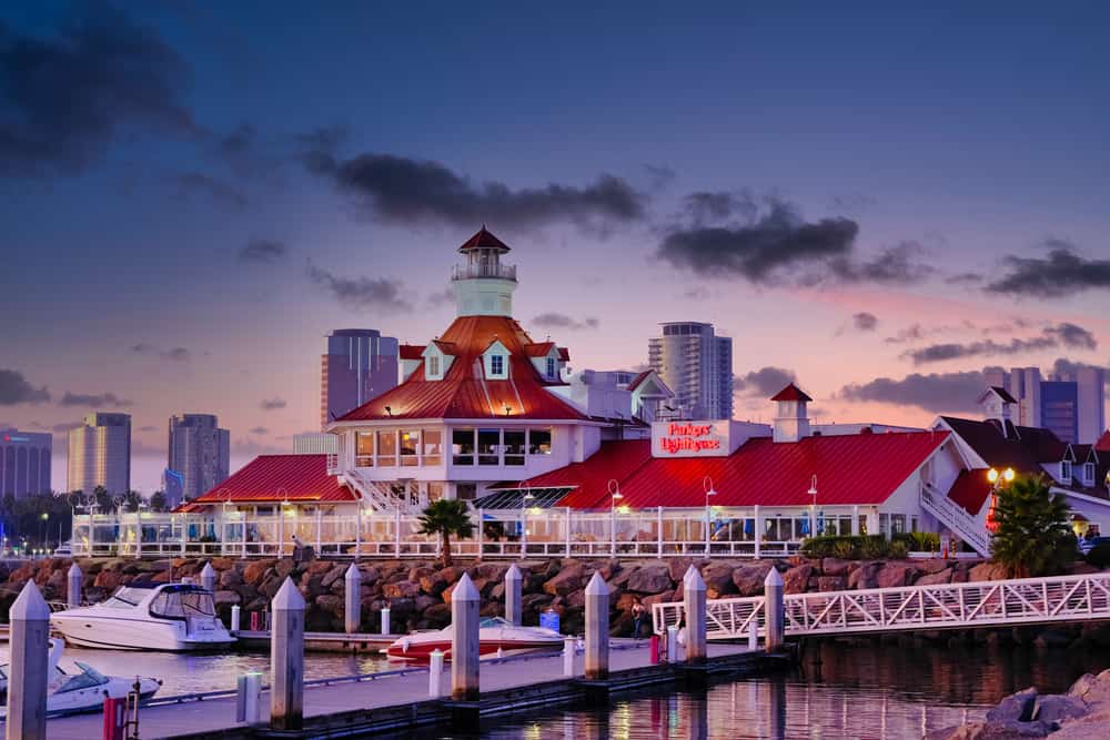 Long Beach Waterfront and Parkers’ Lighthouse