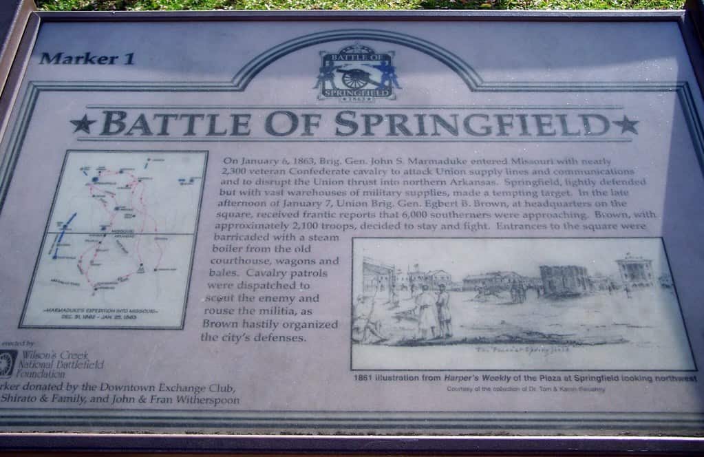 Battle Of Springfield Marker