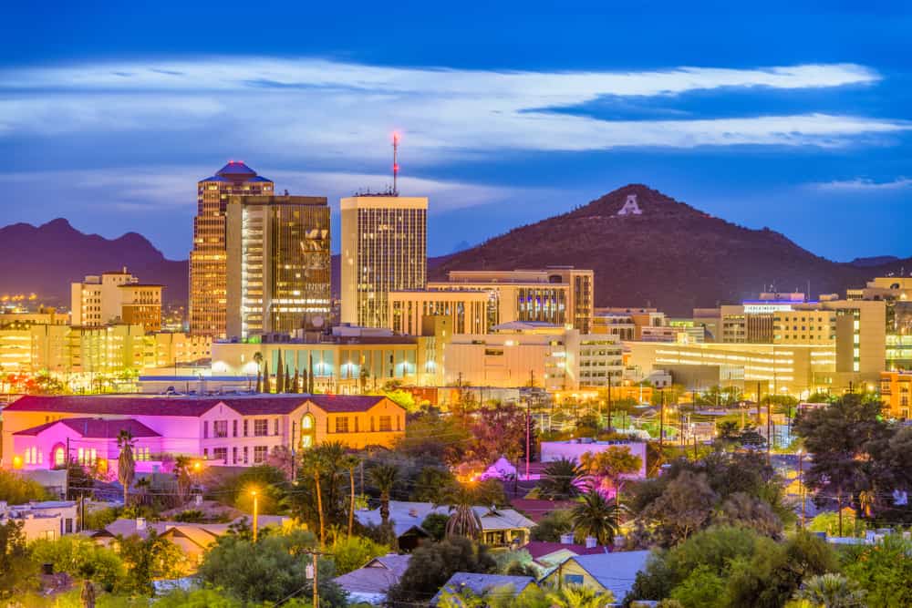 Tucson Skyline with Sentinel Peak