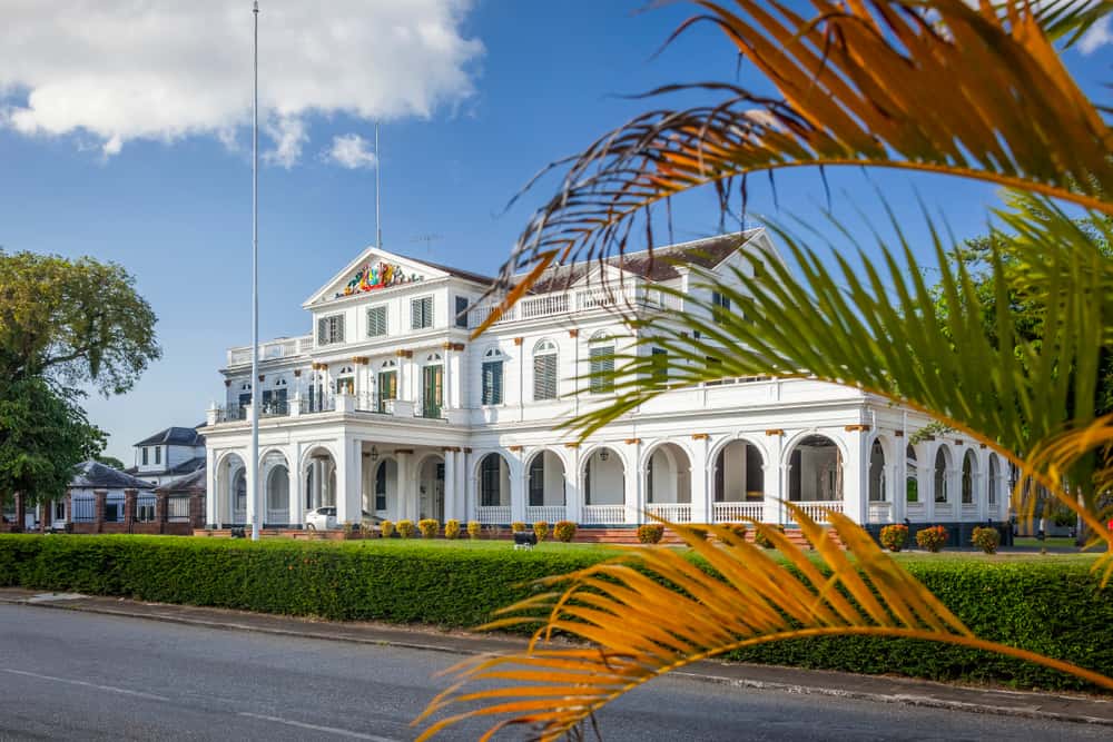 Presidential Palace of Suriname and the Garden of Palms