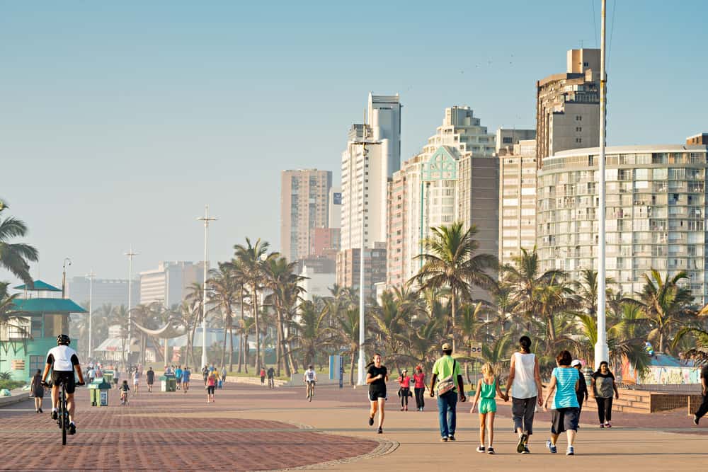 On the Golden Mile in Durban