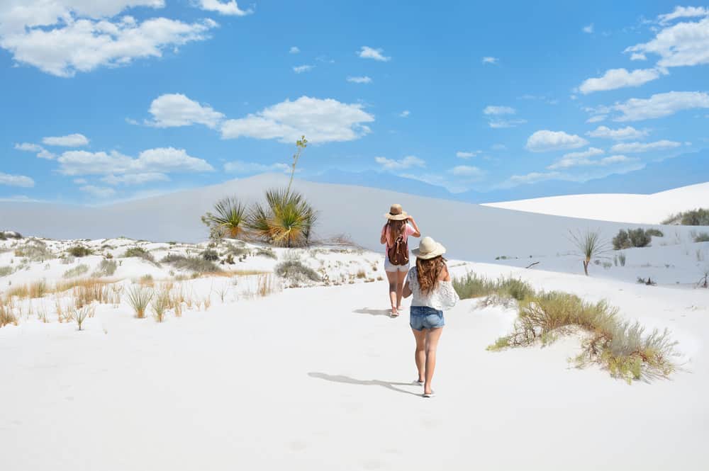 Walking in White Sands National Park